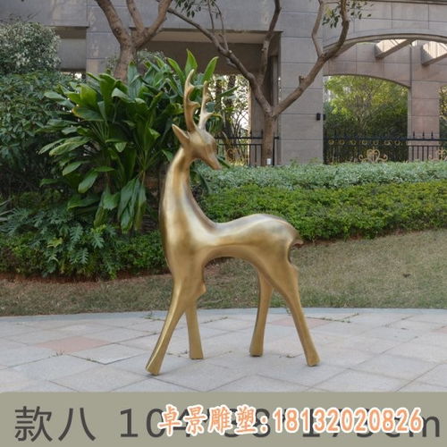 鹿铜雕塑 玉溪紫铜雕塑鹿厂家