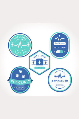 蓝色标签图动物医院 专业与信赖的守护者